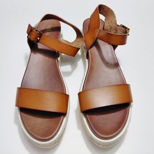 MIA Women's Faustina Espadrille Platform Brown Sandals Size 11M